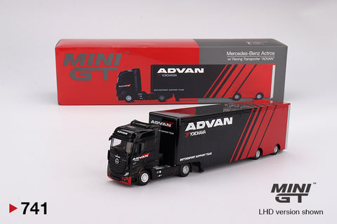 Mini GT 1:64 Mercedes-Benz Actros w/ Racing Transporter “ADVAN”
