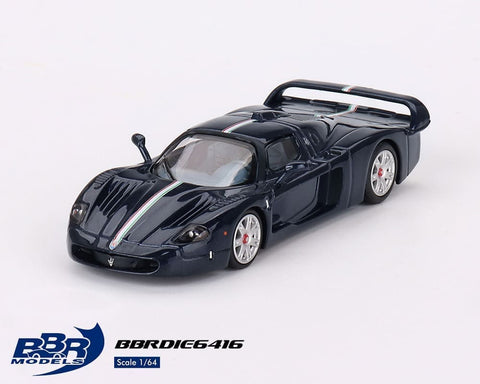 BBR Models 1:64 Maserati MC12 Stradale – Blue Metallic w/ Stripe