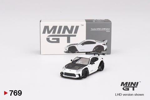 Mini GT 1:64 Toyota GR86 LB★Nation – White- MiJo Exclusives