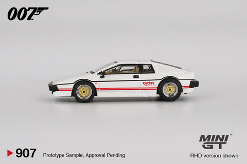 Mini GT 1:64 Lotus Esprit Turbo White “For Your Eyes Only” – English Version Packaging – Limited Edition